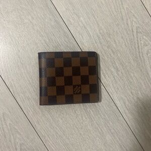 Louis Vuitton Dark Brown and Black Checkered Card Holder